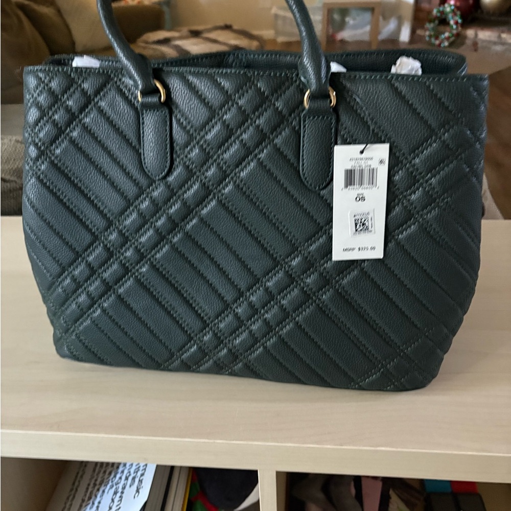 Ralph Lauren Quilted dark green Tote, satchel Bag